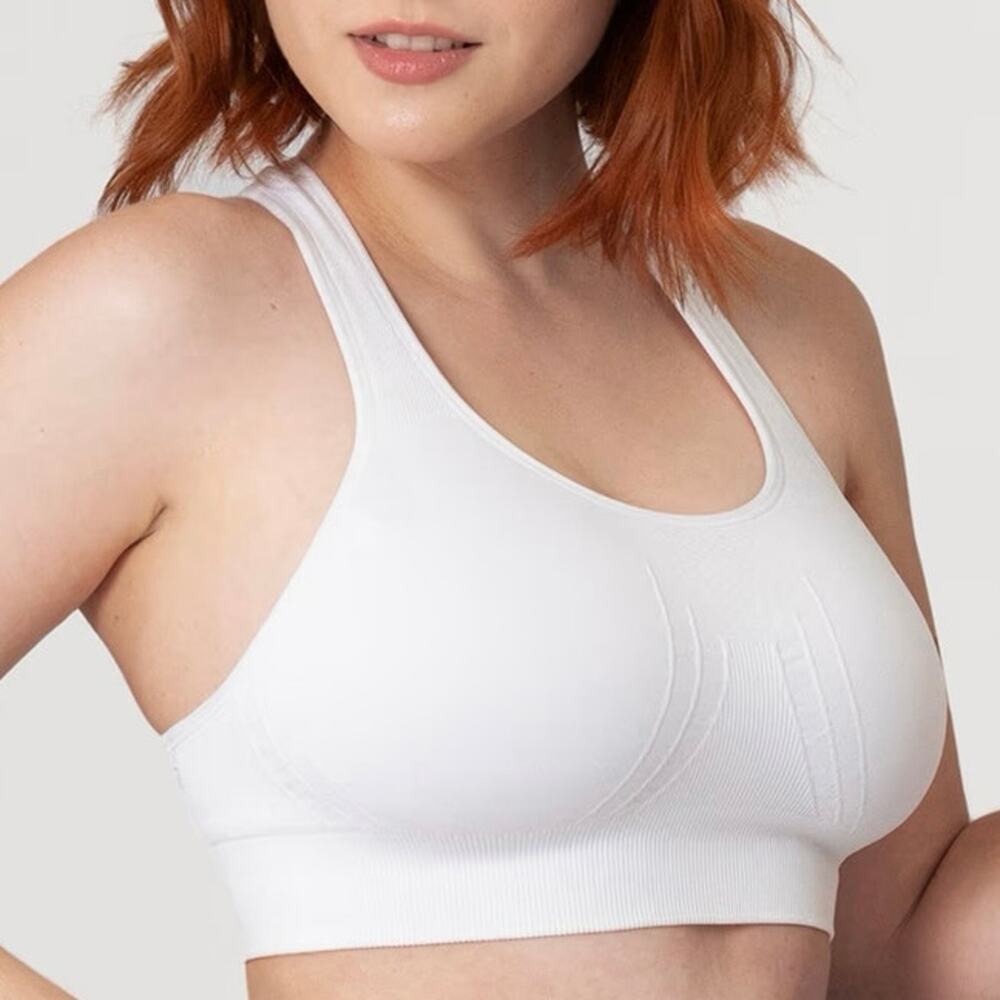 Shapermint Truekind Reactive Sports Bra XXL White 97097 Racerback Activewear